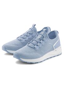 Vivance , Sneaker »Freizeitschuh, Halbschuh,«, aus Textil zum Reinschlüpfen mit elastischen Schnürbändern VEGAN , blau , Mit elastischen...