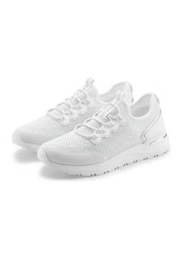 Vivance , Sneaker »Freizeitschuh, Halbschuh,«, aus Textil zum Reinschlüpfen mit elastischen Schnürbändern VEGAN , weiss , Mit elastischen...
