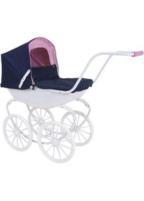 KNORRTOYS , Puppenwagen »Classic - Princess Navy Blue Rose« , blau