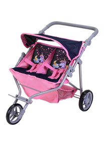 KNORRTOYS , Puppen-Zwillingsbuggy »Duo - Magic Unicorn« , rosa
