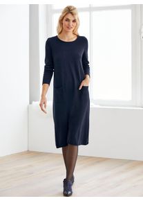 Heine Witt Damen Strickkleid im Viskose-Baumwoll-Mix, marine, Größe 34, 60% Viskose, 40% Baumwolle