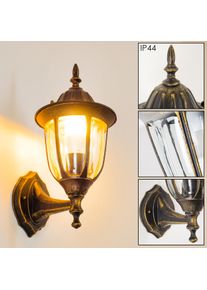 hofstein Ribadeo Au&szlig;enwandleuchte Schwarz-Gold, 1-flammig