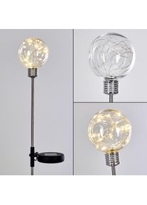 hofstein Hilda Solarleuchte LED Chrom, Transparent, Klar, 20-flammig