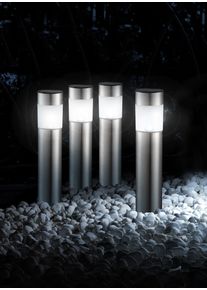 Globo CHUNGI 4er Solarleuchtenset LED Edelstahl, 1-flammig