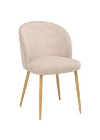 Mid.you Stuhl , Naturfarben, Beige , Metall, Textil , konisch , 49x78x58 cm , Esszimmer, St&uuml;hle, Esszimmerst&uuml;hle