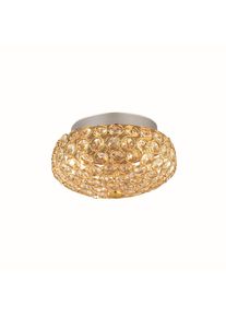 Ideal Lux KING Deckenleuchte Gold, Kristalloptik, 3-flammig