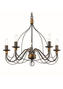 Ideal Lux CORTE Kronleuchter Rostfarben, 5-flammig