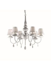 Ideal Lux BLANCHE Kronleuchter Weiß, 6-flammig