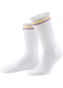 wäschepur Damen Tennis-Socken weiss-gestreift