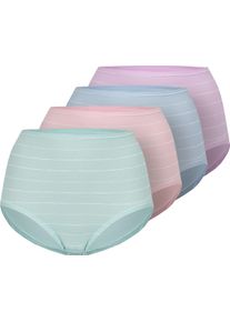 wäschepur Damen Taillenslip rosé + mint + eisblau + flieder