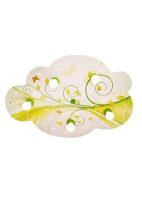 Elobra WOLKE BLUME-PHANTASIE Wand-/Deckenleuchte Gelb, Gr&uuml;n, 5-flammig