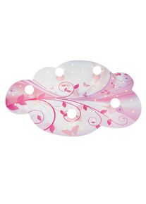 Elobra WOLKE BLUME-PHANTASIE Wand-/Deckenleuchte Pink, Wei&szlig;, 5-flammig