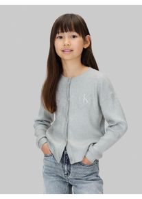 Calvin Klein Jeans Strickjacke M&auml;dchen Gr&ouml;&szlig;e 116 grau