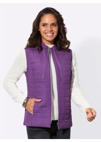 WITT Damen Weste im Karo-Steppmuster, lila, Größe 52, 100% Polyester. Wattierung: 100% Polyester