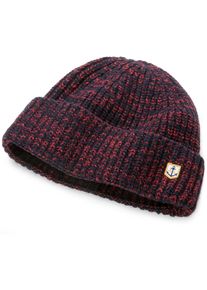 Armor lux Herren-Strickmütze Blau-Rot