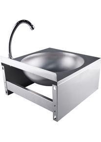 ich-zapfe Ausgussbecken, Waschbecken mit Kniebedienung - Edelstahl, für Hygiene & Effizienz