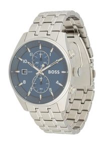 BOSS, Hommes Montre à affichage analogique 'Skytraveller', bleu marine / argent