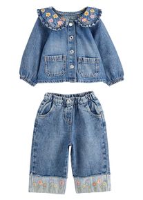 next, Filles Set, bleu denim