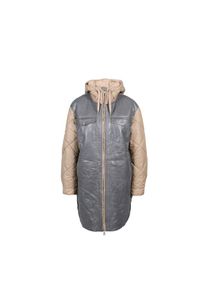 Freaky Nation , Ledermantel »Alpin Parka-FN« , beige , Wattierte Parka aus Materialmix