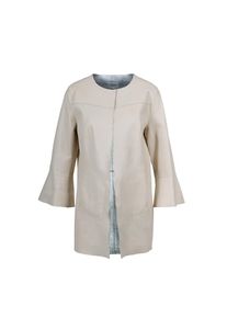 Freaky Nation , Kurzmantel »In Glamour-FN« , beige , Stylischer Ledermantel