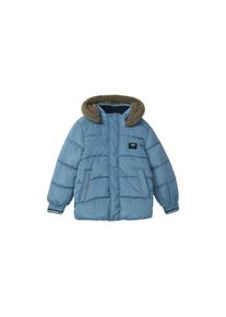 s.Oliver Junior , Steppjacke, mit Kapuze, mit Teddyplüsch-Kapuze, Steppjacke für boys , blau , Winterjacke für boys von s.Oliver Junior
