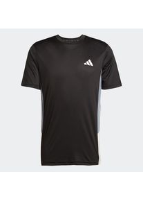 adidas Performance Funktionsshirt 'ESS' Herren, grau / schwarz / weiß, Größe L