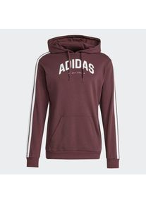 adidas Sportswear Sportsweatshirt Herren, weinrot / weiß, Größe S