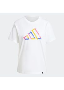 adidas Sportswear Funktionsshirt 'Tech Fill' Damen, dunkelblau / goldgelb / pink / weiß, Größe XS