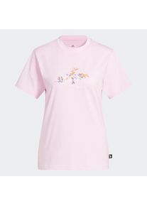 adidas Sportswear Funktionsshirt 'Elem Flrl' Damen, orange / rosa / weiß, Größe XS