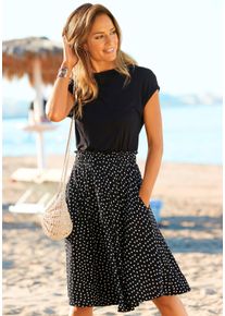 Beach Time Witt Damen Jerseykleid, schwarz-gepunktet-bedruckt, Gr&ouml;&szlig;e 38, 100% Viskose