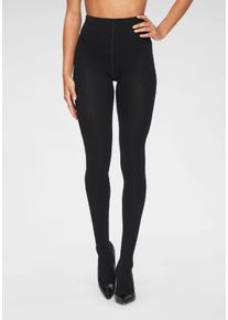 Lavana Witt Damen Strickstrumpfhose, schwarz, Größe 40/42, 83% Baumwolle, 15% Polyamid, 2% Elasthan