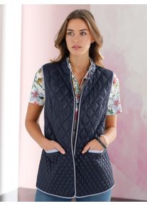 WITT Damen Steppweste mit Stehkragen, marine, Gr&ouml;&szlig;e 46, 100% Polyester