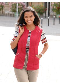 WITT Damen Weste im dezenten Glanz, erdbeere, Gr&ouml;&szlig;e 50, 100% Polyester