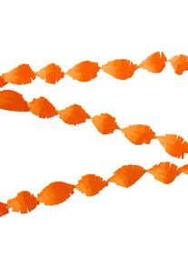 Guirlande torsadée en papier crépon orange 6 mètres