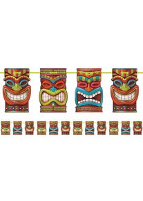 Guirlande Tiki Time - sur ruban de satin