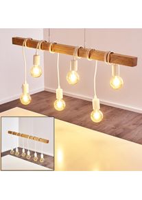 hofstein Barbengo Pendelleuchte Wei&szlig;, 6-flammig