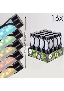 hofstein Lakeland Solarleuchte 16er-Set LED Schwarz, 1-flammig