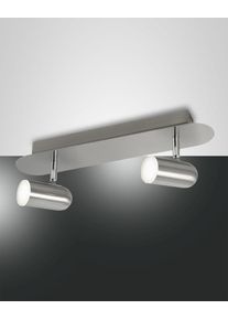 Fabas Luce Spotty Deckenleuchte LED Nickel-Matt, 2-flammig