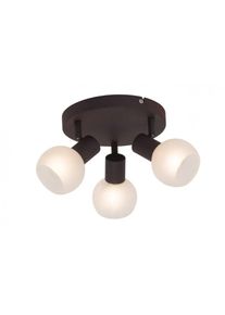 BRILLIANT LEUCHTEN Brilliant Gabon Spotrondell Braun, 3-flammig