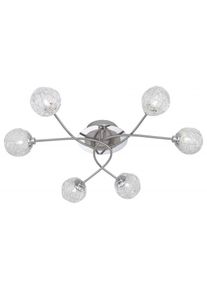 Paul Neuhaus WOMBLE Deckenleuchte Edelstahl, 6-flammig