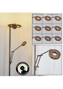 hofstein Rabeja Deckenfluter LED Messing, 2-flammig