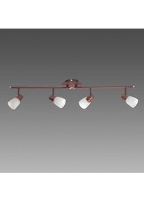 BRILLIANT LEUCHTEN Brilliant Milos Spotrohr Kupferfarben, 4-flammig