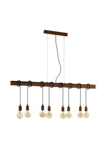 Eglo Leuchten Eglo TOWNSHEND H&auml;ngeleuchte Antik, Braun, 8-flammig