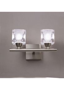 Mantra CUADRAX SATIN Wandleuchte Nickel-Matt, 2-flammig