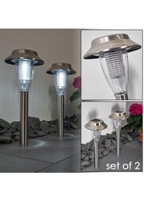 hofstein Rovigo Solarleuchte LED Nickel-Matt, 1-flammig