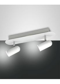 Fabas Luce Spotty Deckenleuchte LED Weiß, 2-flammig