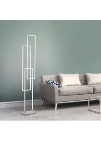 Paul Neuhaus Q-INIGO Stehleuchte LED Stahl gebürstet, 3-flammig, Fernbedienung