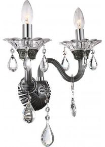 Globo DUNJA Wandleuchte Chrom, Transparent, Klar, 2-flammig