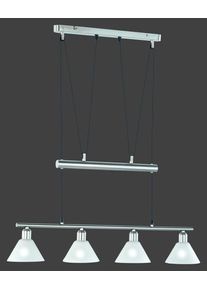 Trio Leuchten STAMINA Pendelleuchte Edelstahl, Nickel-Matt, 4-flammig