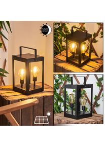 hofstein Sciolze Solarleuchte Schwarz, Transparent, Klar, 2-flammig